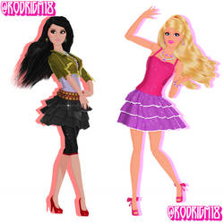 {MMD} Barbie and Raquelle