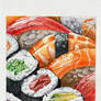 Sushi - Watercolor