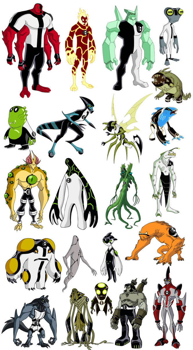 Ben 10 Aliens List With Pictures And Names Ben 10 Original Series All Aliens by ChemistryChandra on DeviantArt