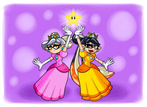 Squid Sister Splatoween #14 - Peach and Daisy