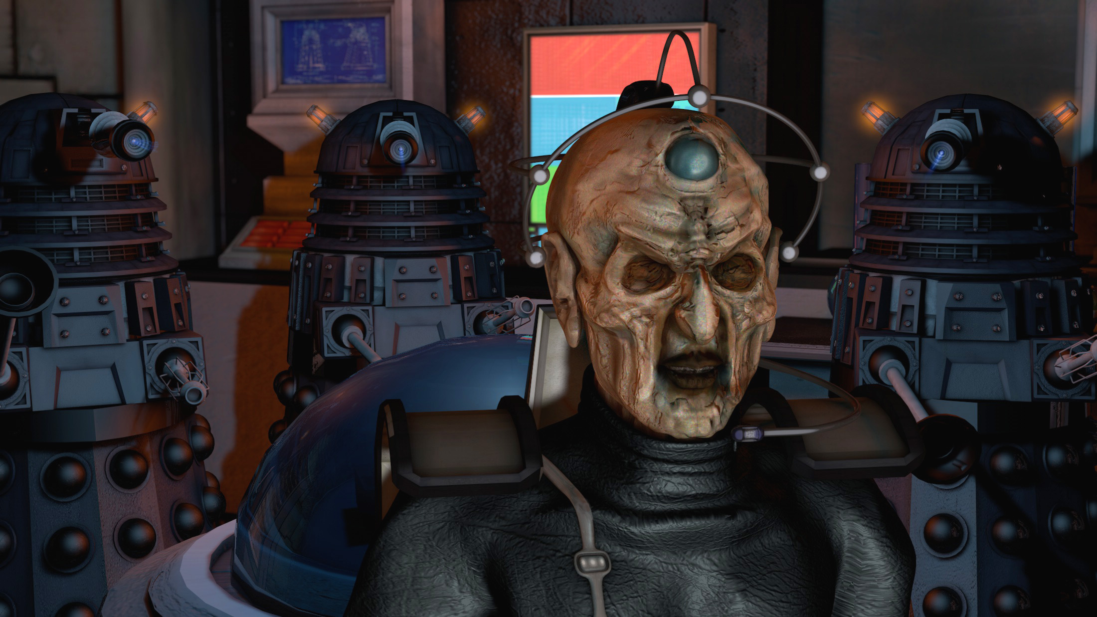 Davros and Daleks (Close up)