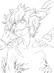 Tomura Shigaraki lineart '~' by Sh0tisha