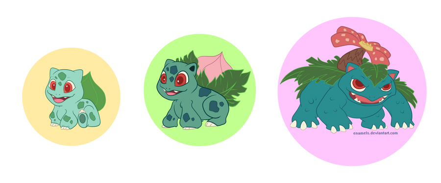 Bulbasaurus Evolution Evolution of Bulbasaur by enamels on DeviantArt