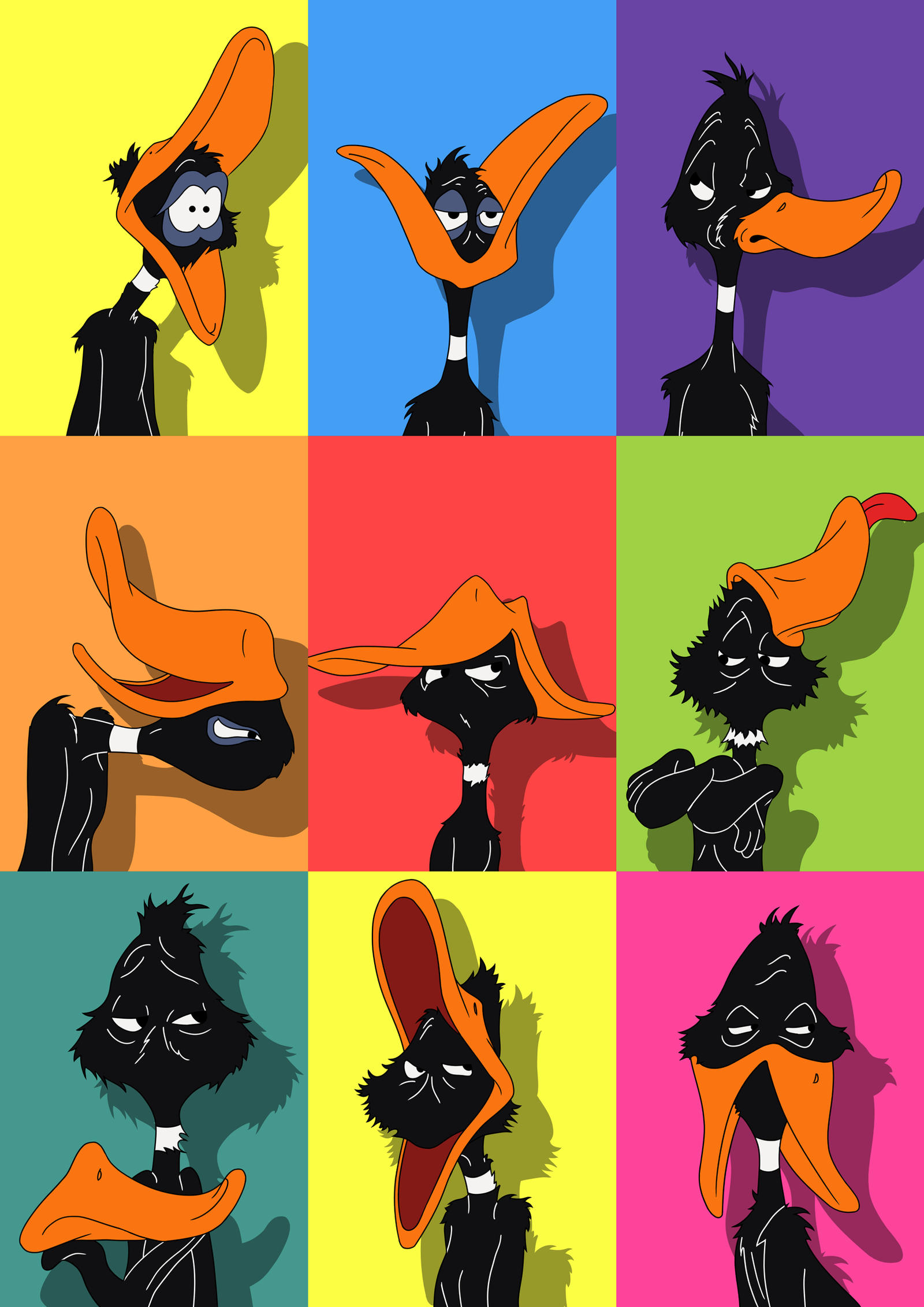 The Many Faces of Daffy Duck by JessiDee303 on DeviantArt