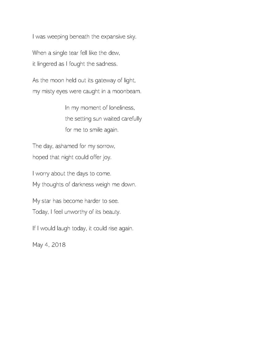 I was weeping beneath the expansive sky by SmilingY