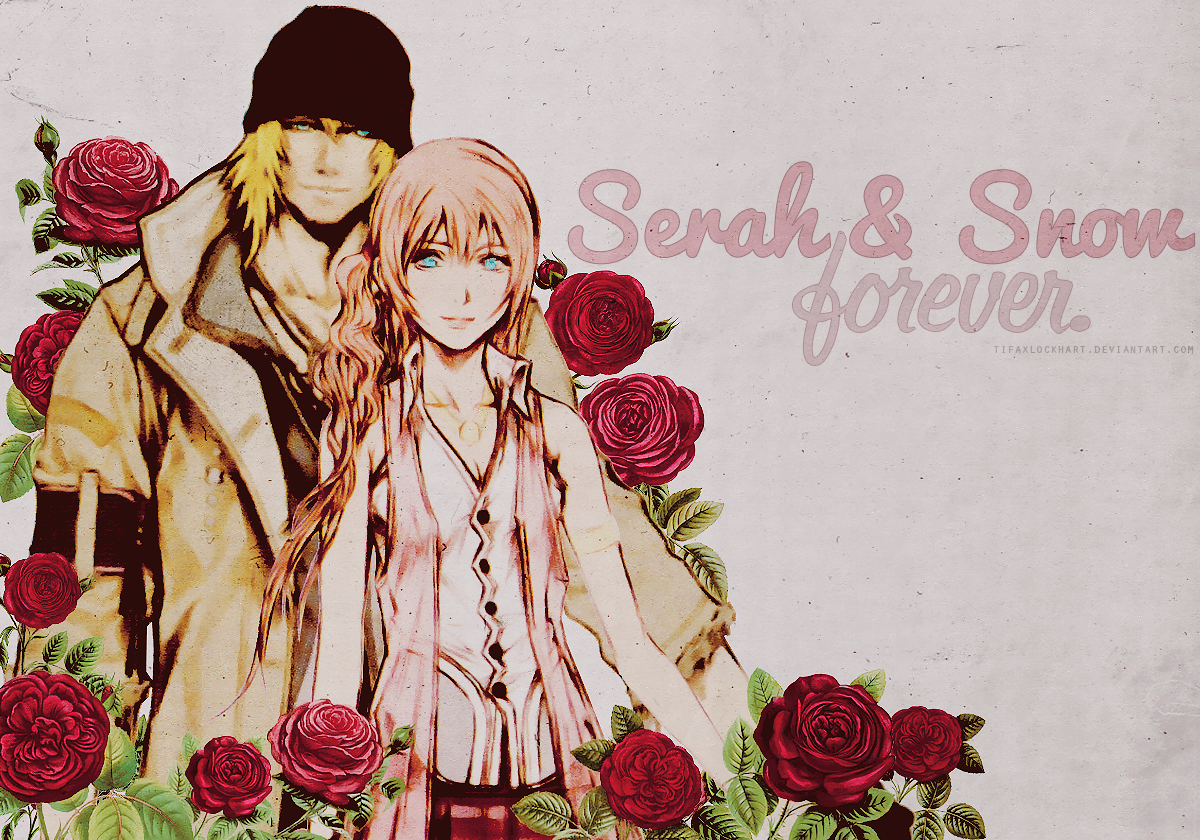 Serah and Snow Wallpaper