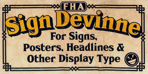 Sign Devinne Vintage Font Main Title
