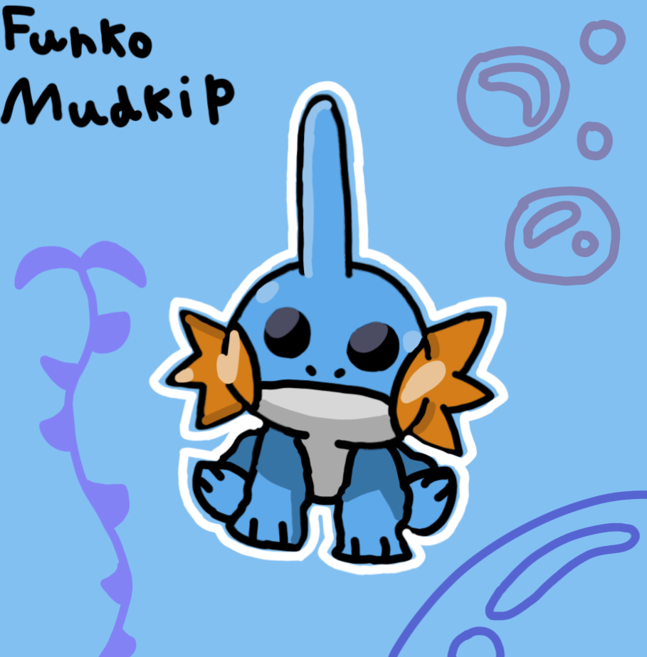 Mudkip if it had a Funko pop by FiddleCake on DeviantArt