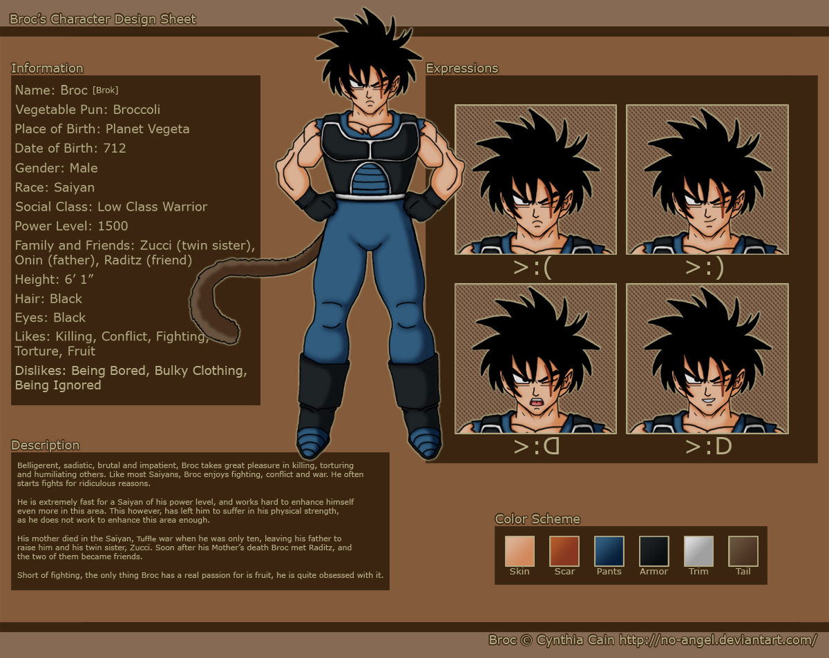 Saiyan Broc: Character Sheet