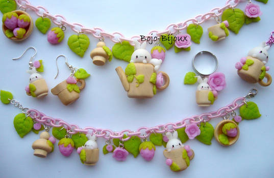 'Spring bunny' jewerly set