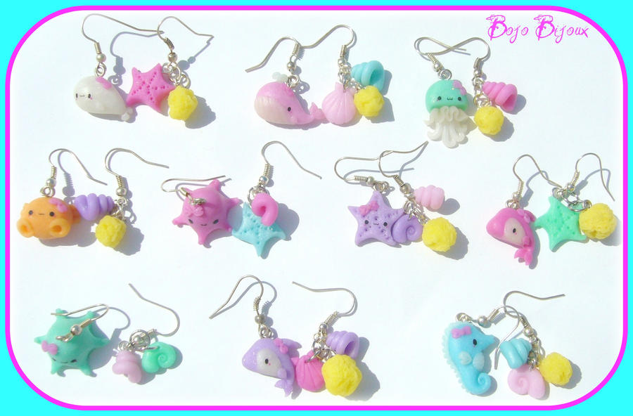 Kawaii Sea Creatures Earrings