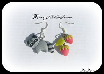 Raccoon Earrings