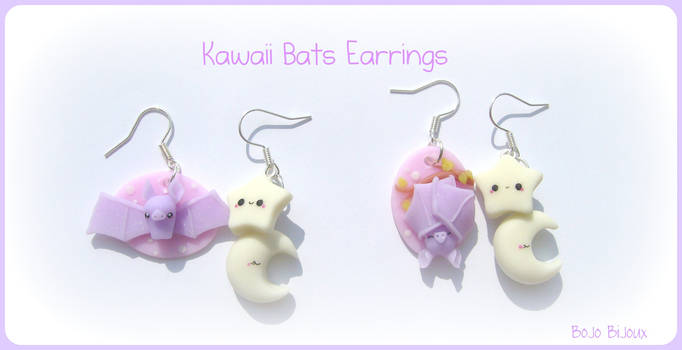 Kawaii Bats Earrings