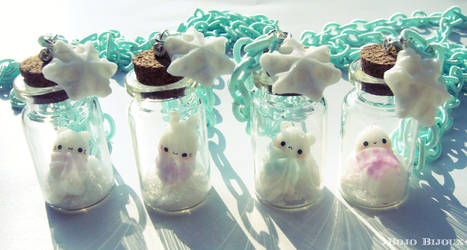 Wintern Snowmen Jars Necklaces