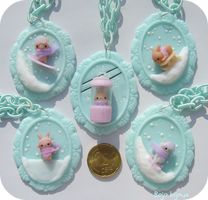 Kawaii Wintern Cameos Necklaces