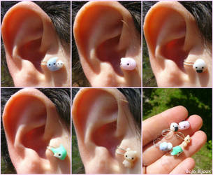 Clay tragus cuffs by Bojo-Bijoux