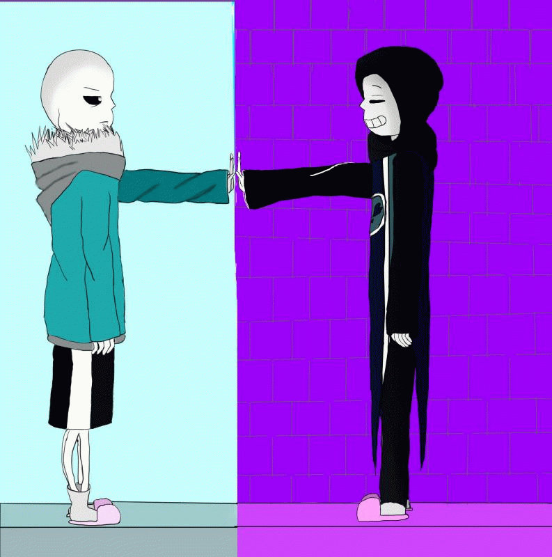 Sans losing himself with the AU's by ShinsArtSpace on DeviantArt