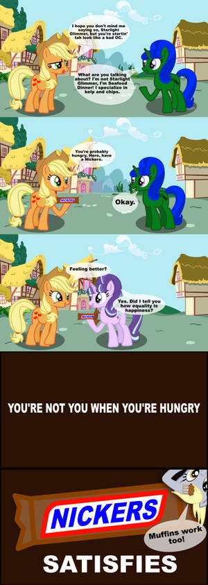 Nickers Satisfies. So do muffins.