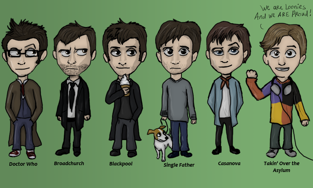 David Tennant in different serials