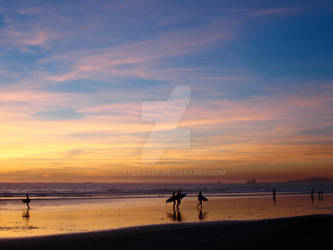 Surf's Up At Sunset