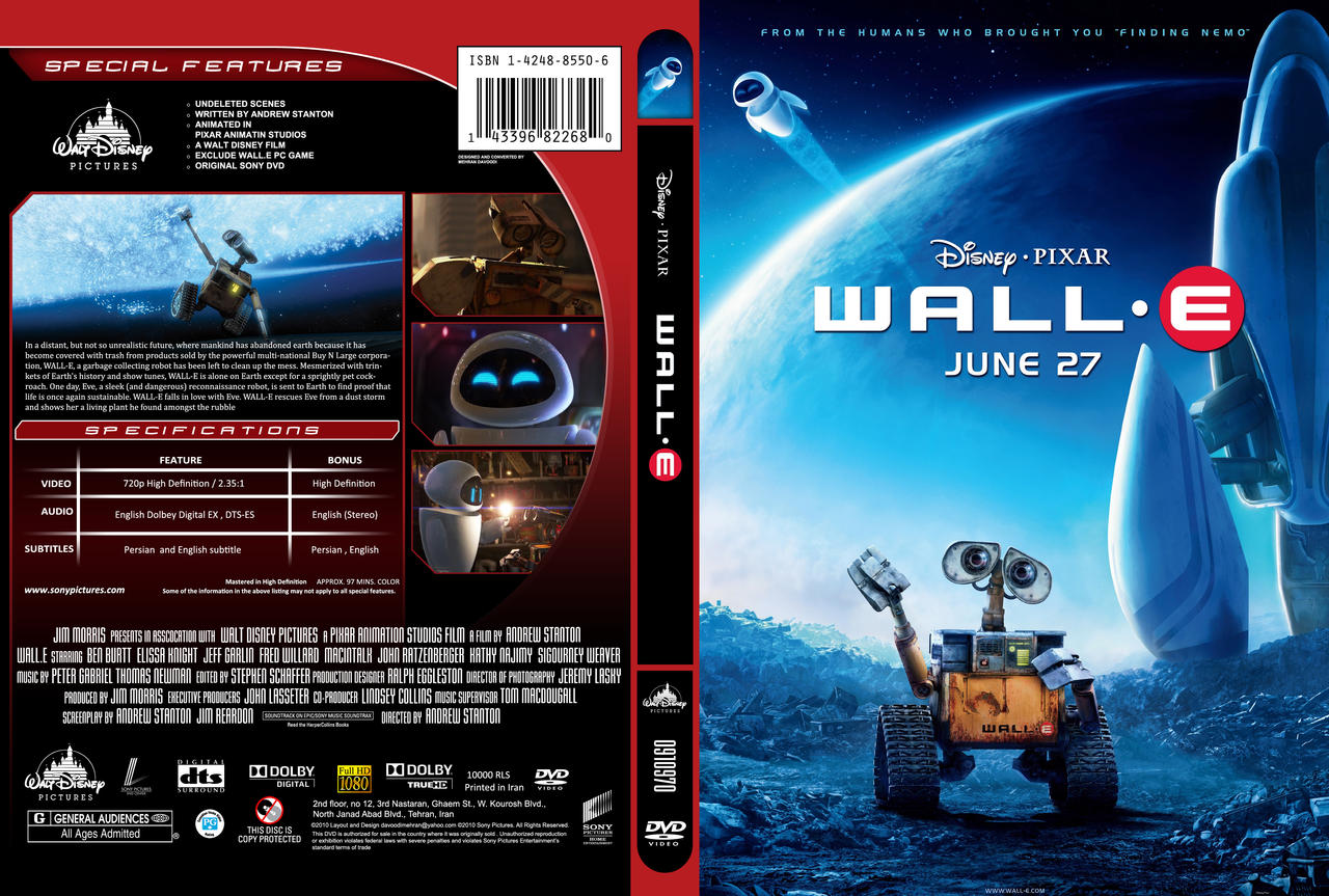 Wall E Motion Picture Dvd Cover By M Davoodi On Deviantart