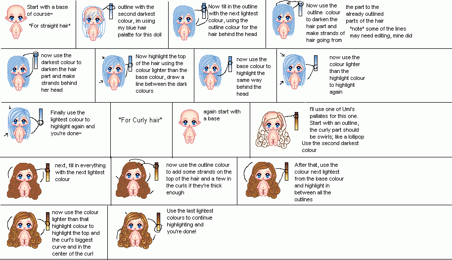 Pixel hair tutorial