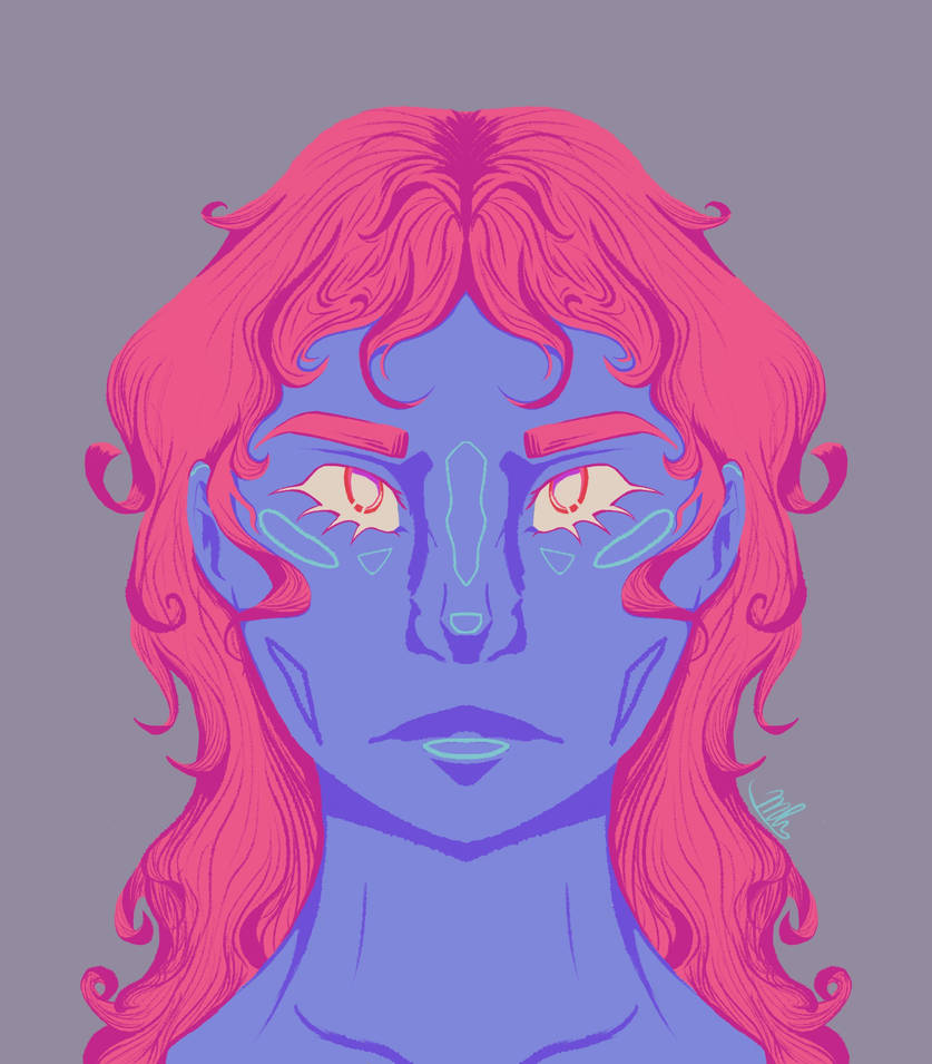 Portrait: Lady Blue by HallucinationsArt on DeviantArt