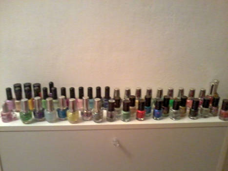 A lot of nail polish..