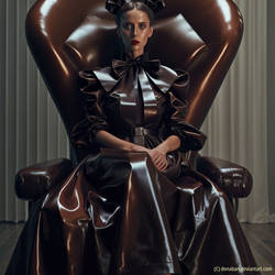 Leather queen on the throne