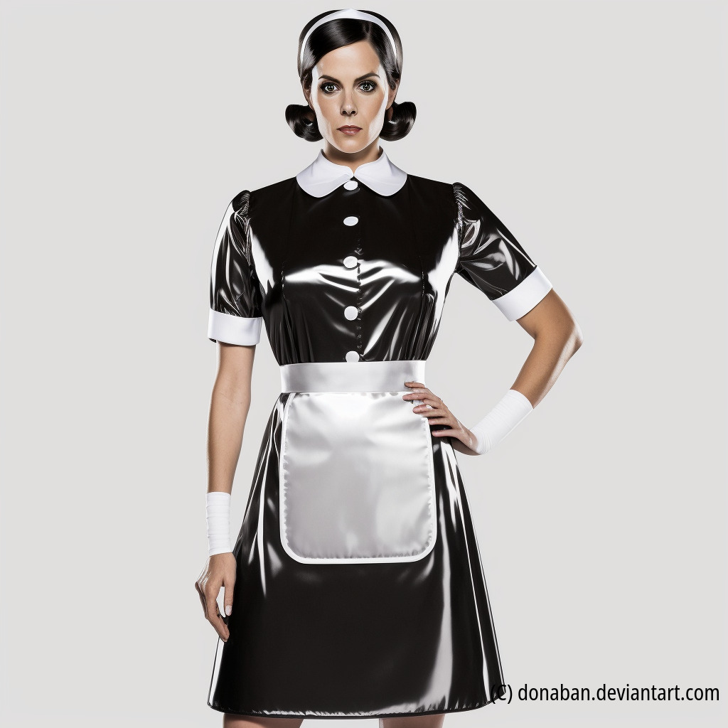 Shiny new pvc maid uniform in store by DonAban on DeviantArt