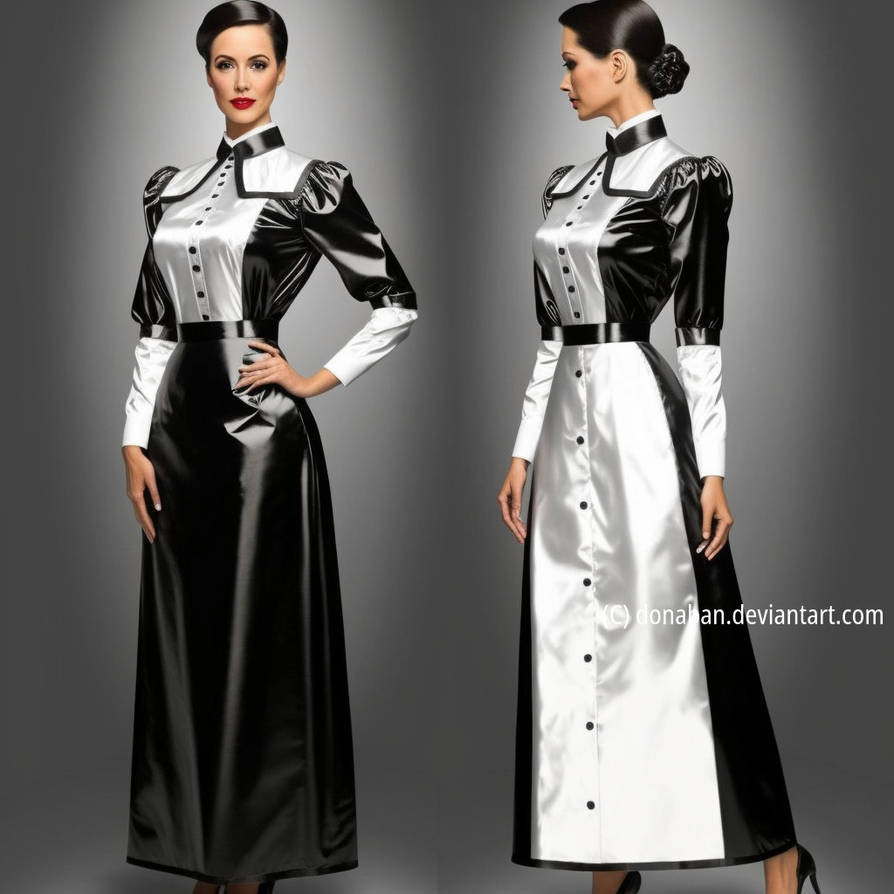 Long PVC maxi maid uniform by DonAban on DeviantArt