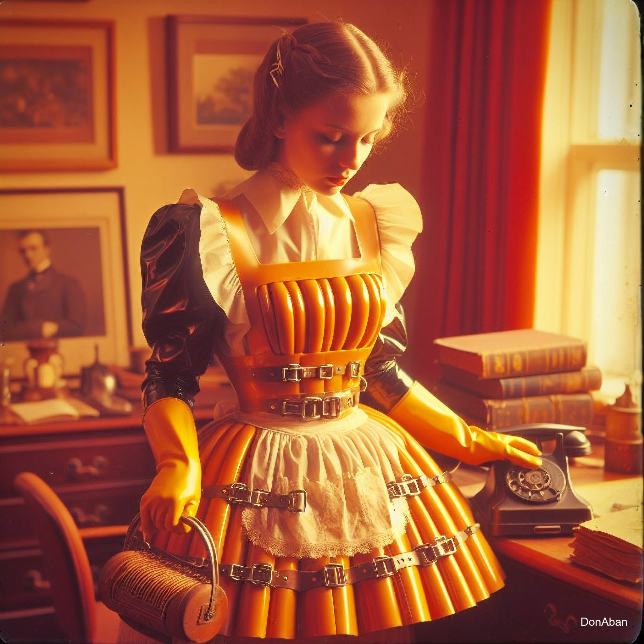Latex maid uniform with special rubber apron by DonAban on DeviantArt
