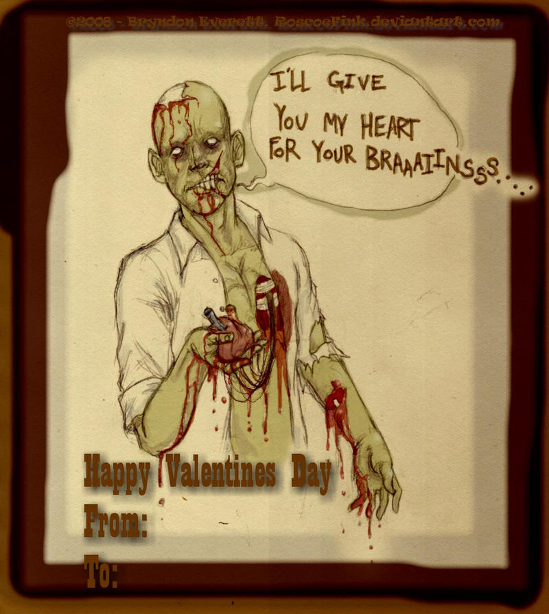 Zombie Valentine Card.