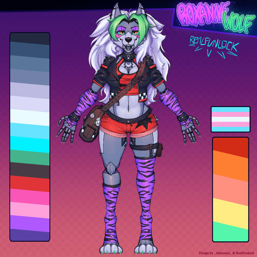 Fnaf Sb Roxy Raceway Roxy Redesign - Biker Outfit |FNAF| by FunlockCX on DeviantArt