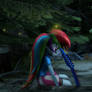 Rainbow Dash - kiss her lips pouting.