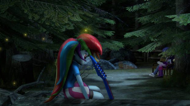 Rainbow Dash - kiss her lips pouting.