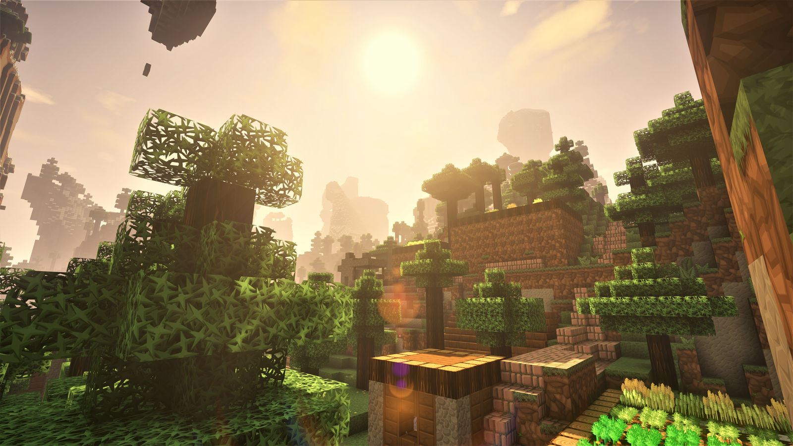Minecraft Hidden Village Afternoon HD Wallpaper by 23pies on DeviantArt