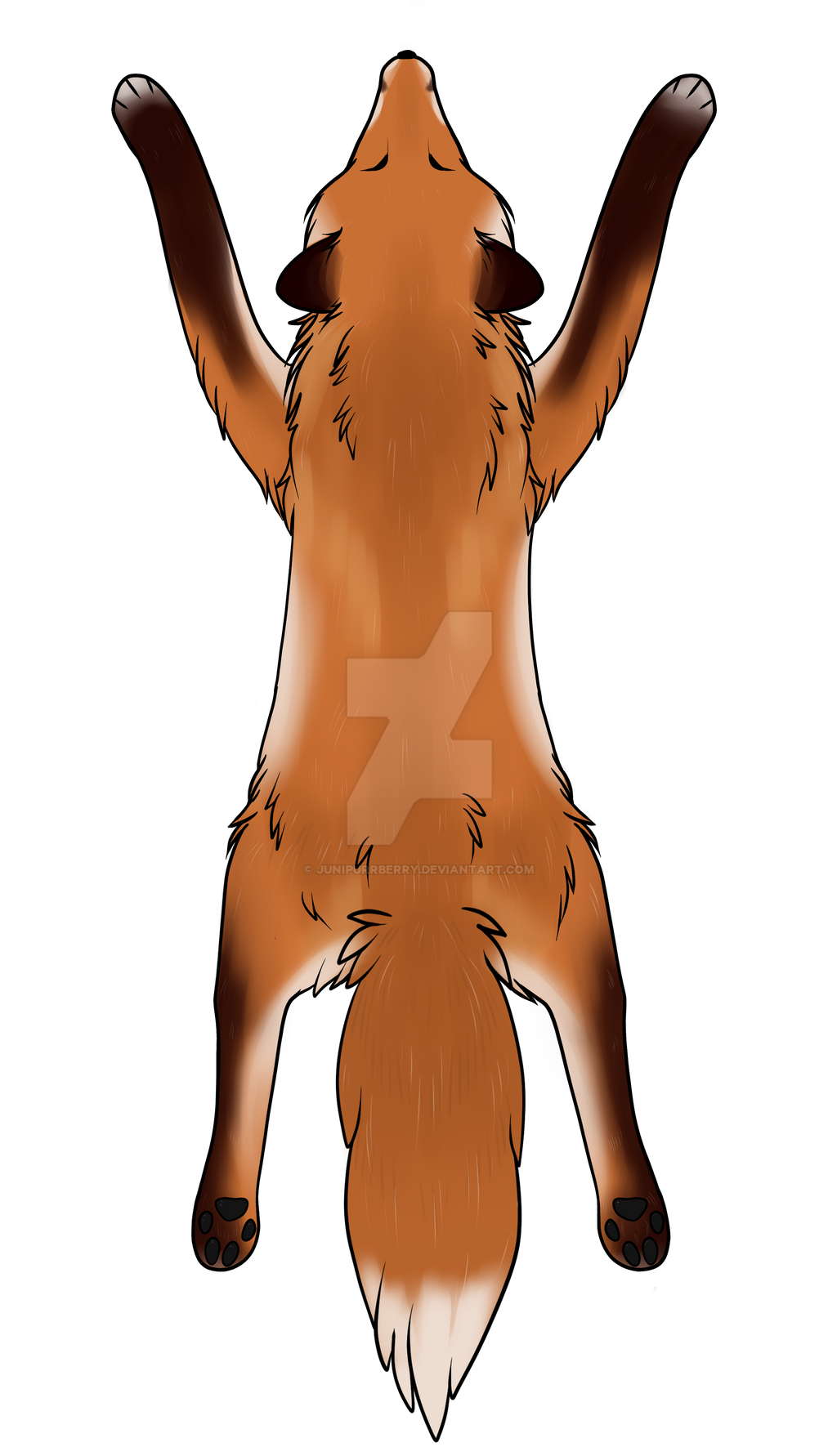 Red Fox pelt Sticker by JunipurrBerry on DeviantArt