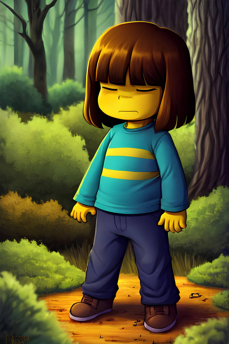 Scared Frisk Frisk found strange ants in the forest by FelixKa2 on DeviantArt
