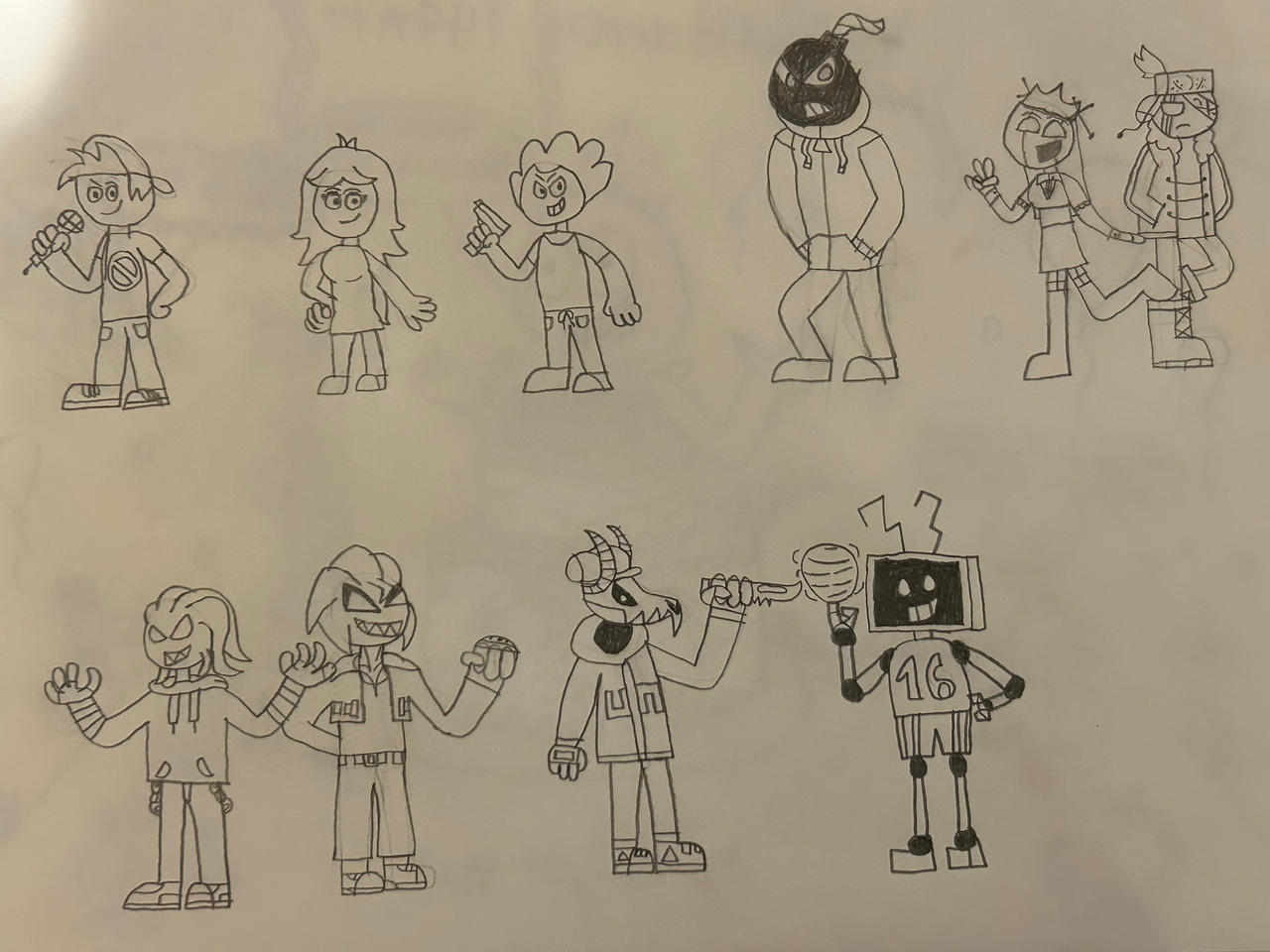 Shuttle Man Friday Night Funkin characters sketches by Dinoboy16 on DeviantArt