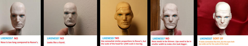 Christopher Reeve Superman head sculpt W.I.P. pt 3