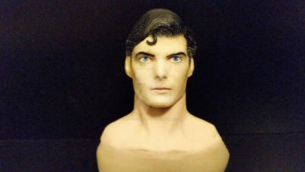 Christopher Reeve Superman head sculpt W.I.P. pt 4