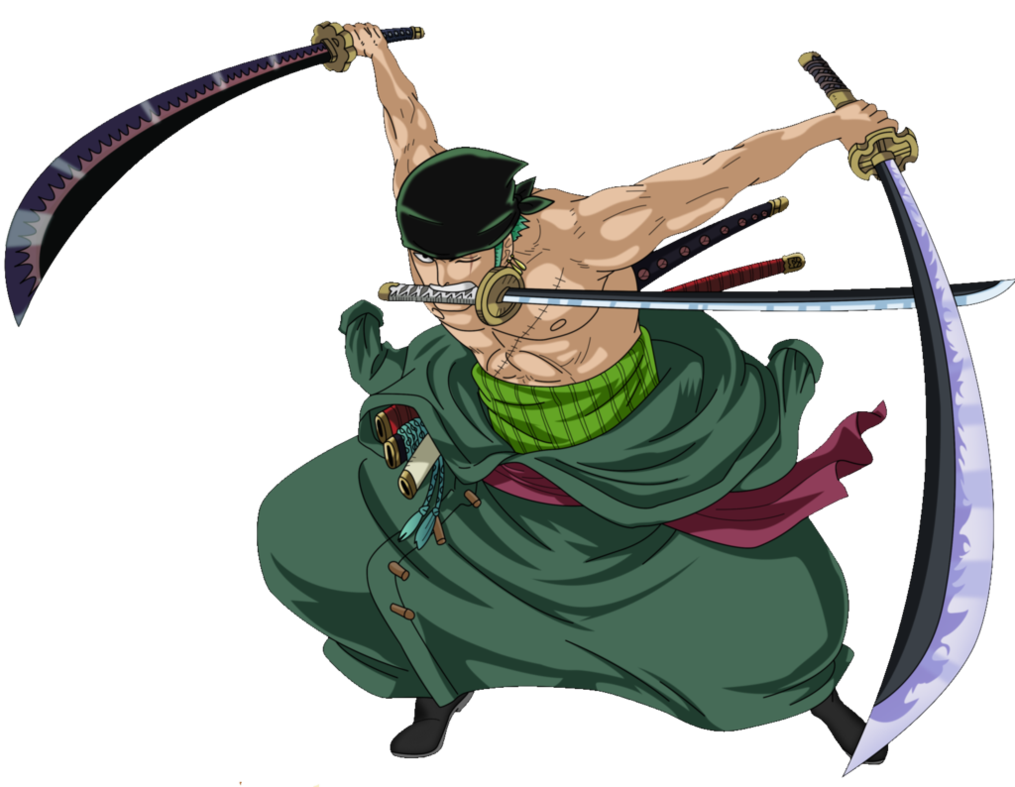 One Piece Zoro Png Pic - One Piece Zoro Three Swords Clipart