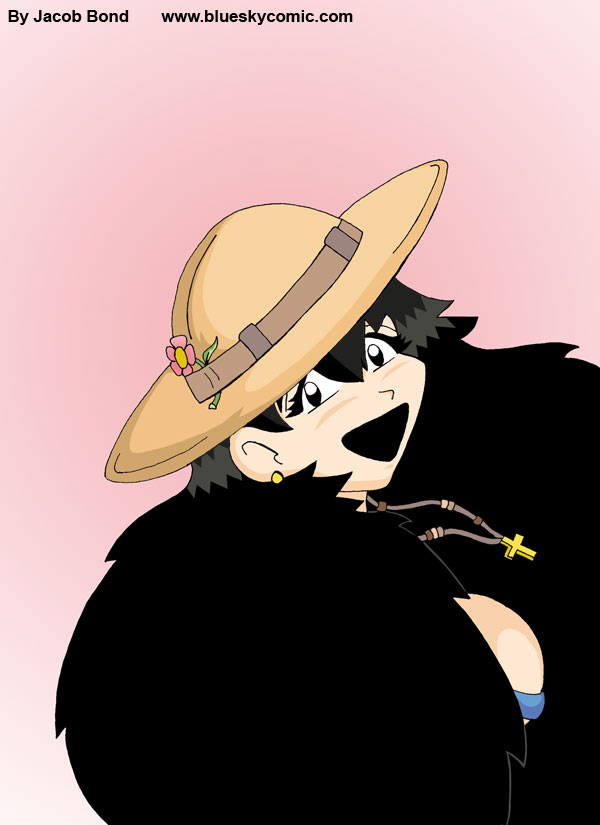 Blue Sky: Mai In Sunhat by jmbond01