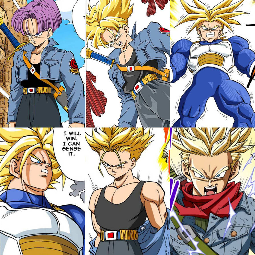 Future Trunks' Forms (Manga in colour) by dckakarott on DeviantArt