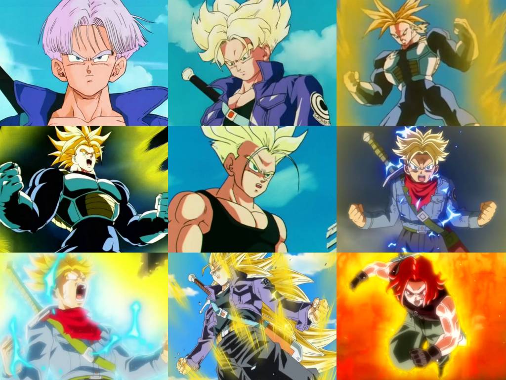 Future Trunks' transformations (Anime) by dckakarott on DeviantArt