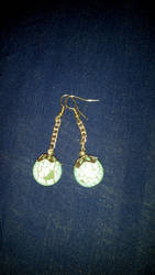 Cracked Gold-Plate Earrings