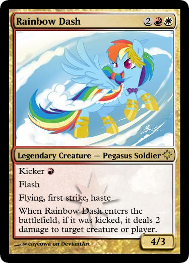 rainbow dash mtg card Squaroes are made from 78% renewable raw materials Lucky pull!Rainbow Dash Tarot-style AR