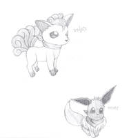 Vulpix and Eevee