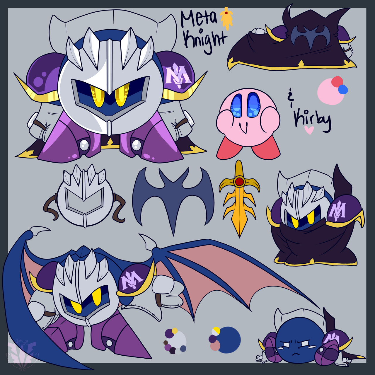 Meta Knight Ref Sheet by HideakiArchives on DeviantArt